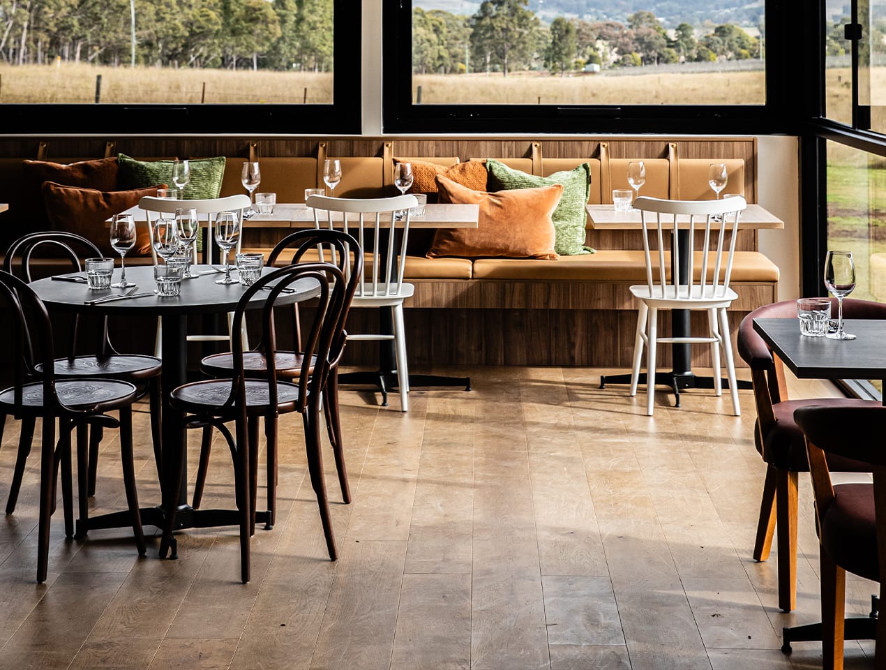 Harkham Restaurant and Bar featuring HW6214 Auburn Timber Flooring